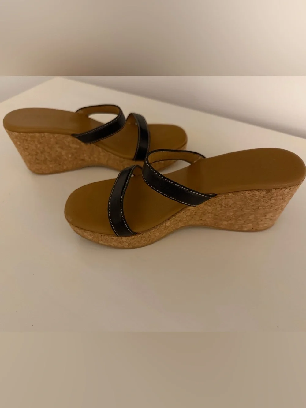 JCREW Women’s Dark Brown Strap Cork Wedge Sandals